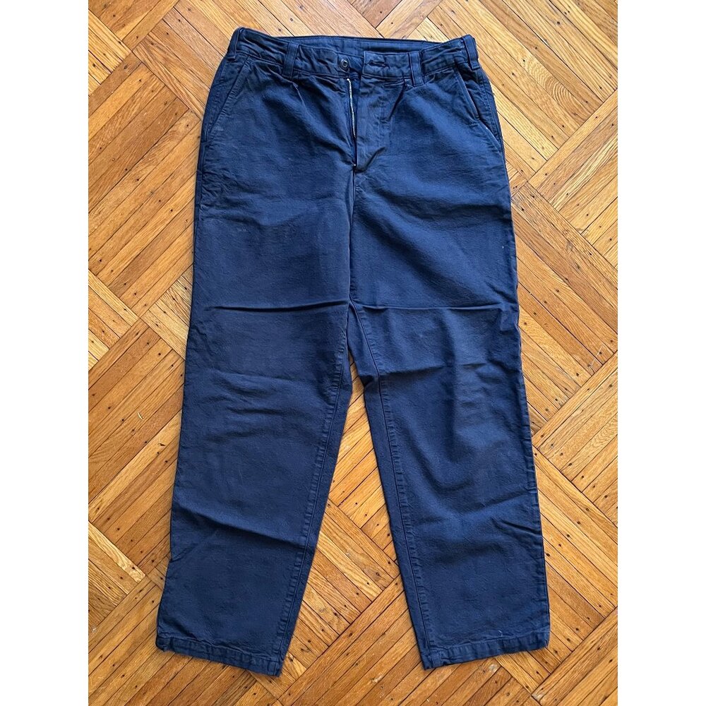 Arket Navy Canvas Work Pants